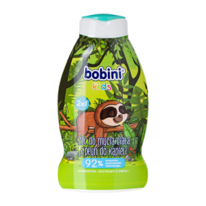 Bobini Kids Szampon żel i płyn do kąpieli 3w1 leniwiec 660 ml